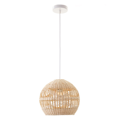 White rattan 2024 ceiling light